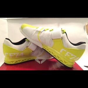 Reebok White and Neon Yellow Women's Shoes